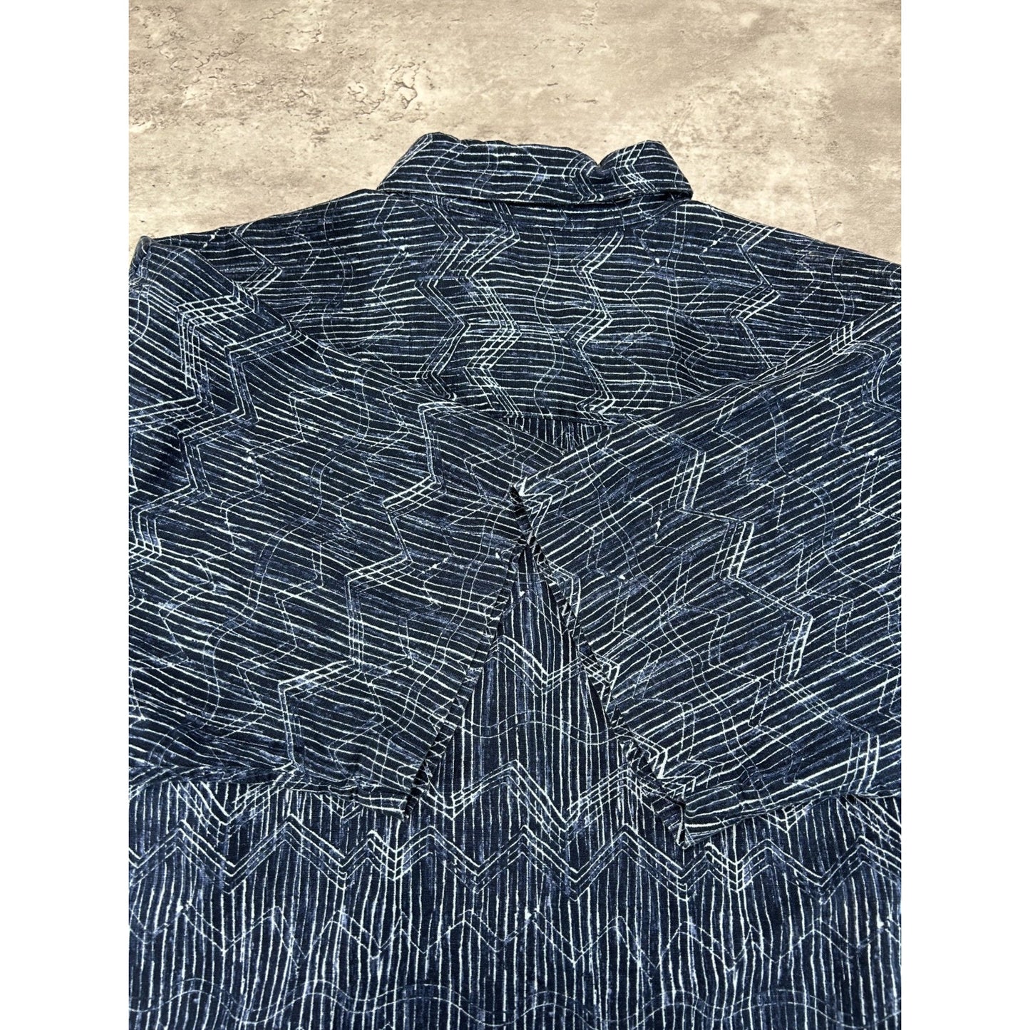 Vintage 90s St Johns Bay Abstract Print Reworked Cropped Button Up Shirt Large