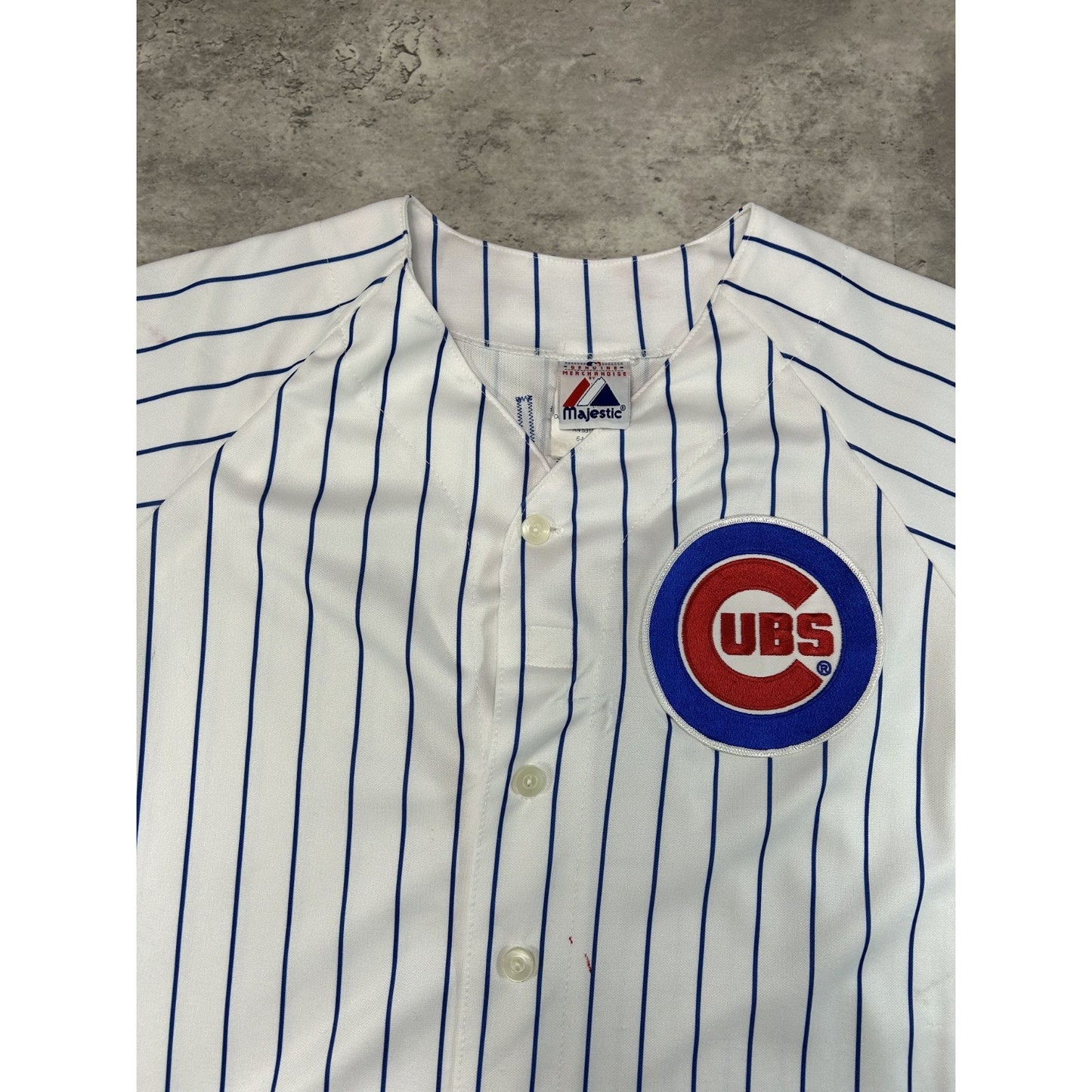 Vintage Ryan Theriot #2 Chicago Cubs MLB Pinstripe Stitched Jersey Size Small
