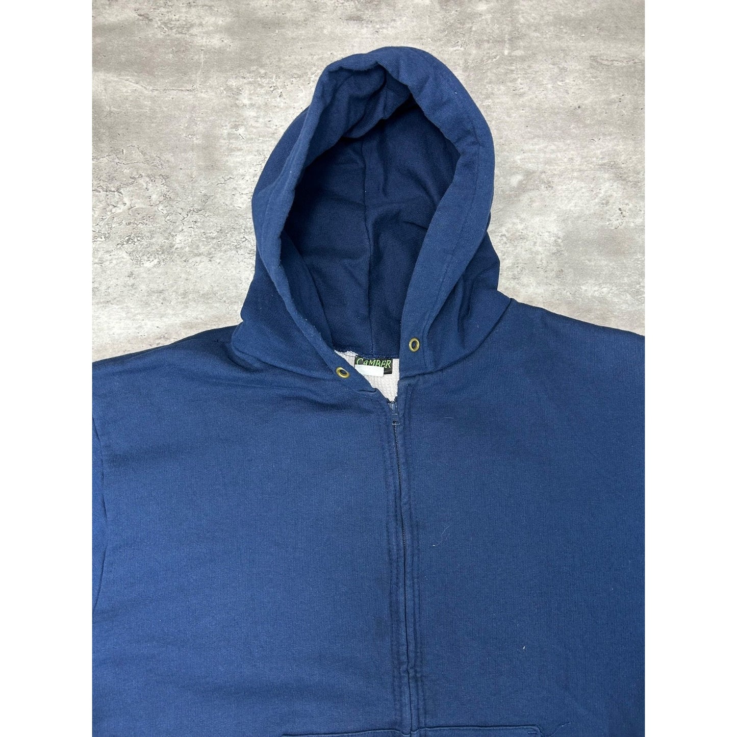 Vintage 80s/90s Camber Thermal Lined Full Zip Hooded Sweatshirt Size 2XL