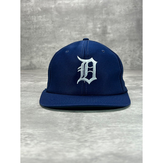 Vintage 80s Detroit Tigers MLB Embroidered Logo Trucker Snapback Hat OSFA