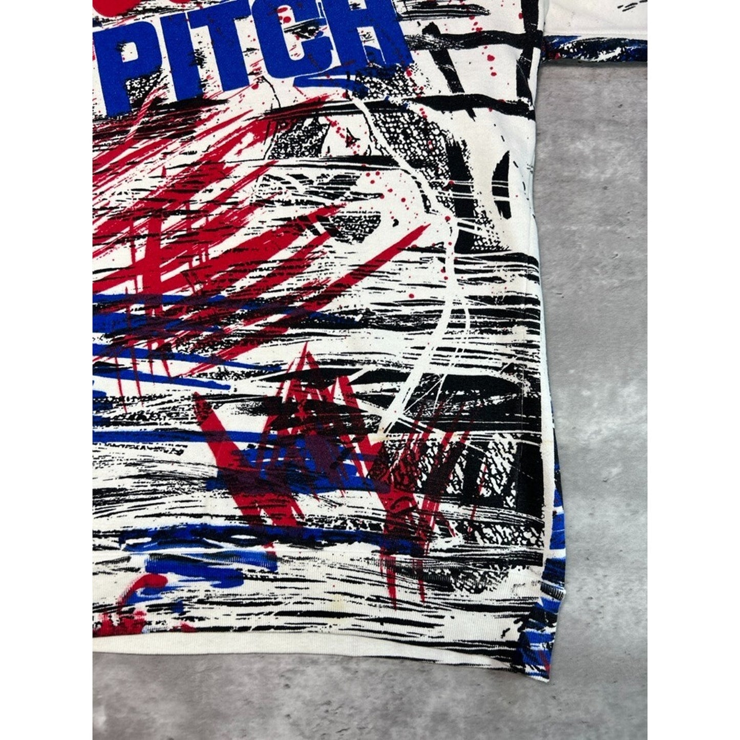 Vintage 90s Coors Slo-Pitch All Over Print Collared Pullover Sweatshirt Size Medium