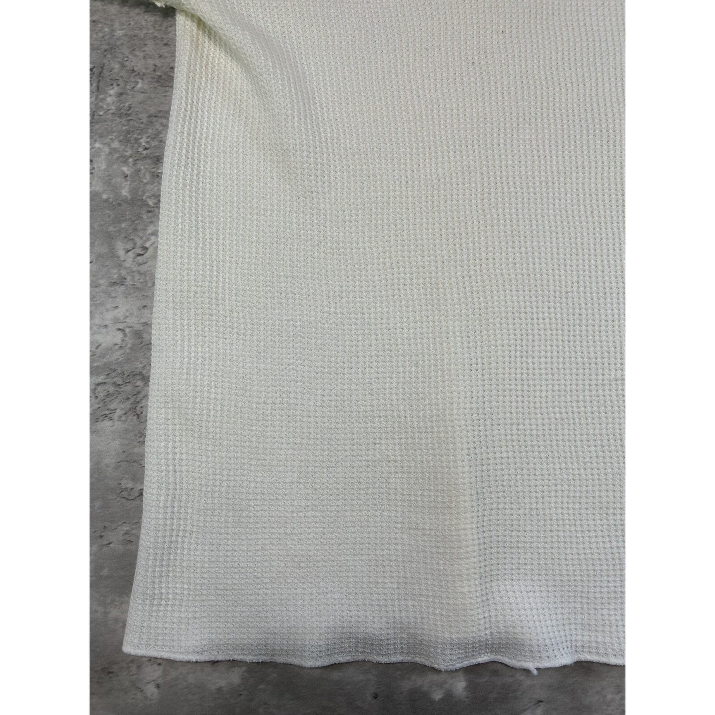 Vintage 80s Cotton Thermal Waffle Print Long Sleeve T-Shirt Size Large
