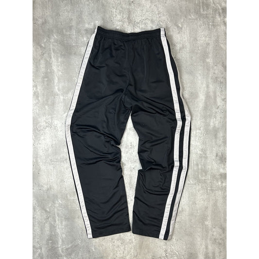 Vintage Y2K Reebok Embroidered Logo Nylon Track Pants Size XL Black