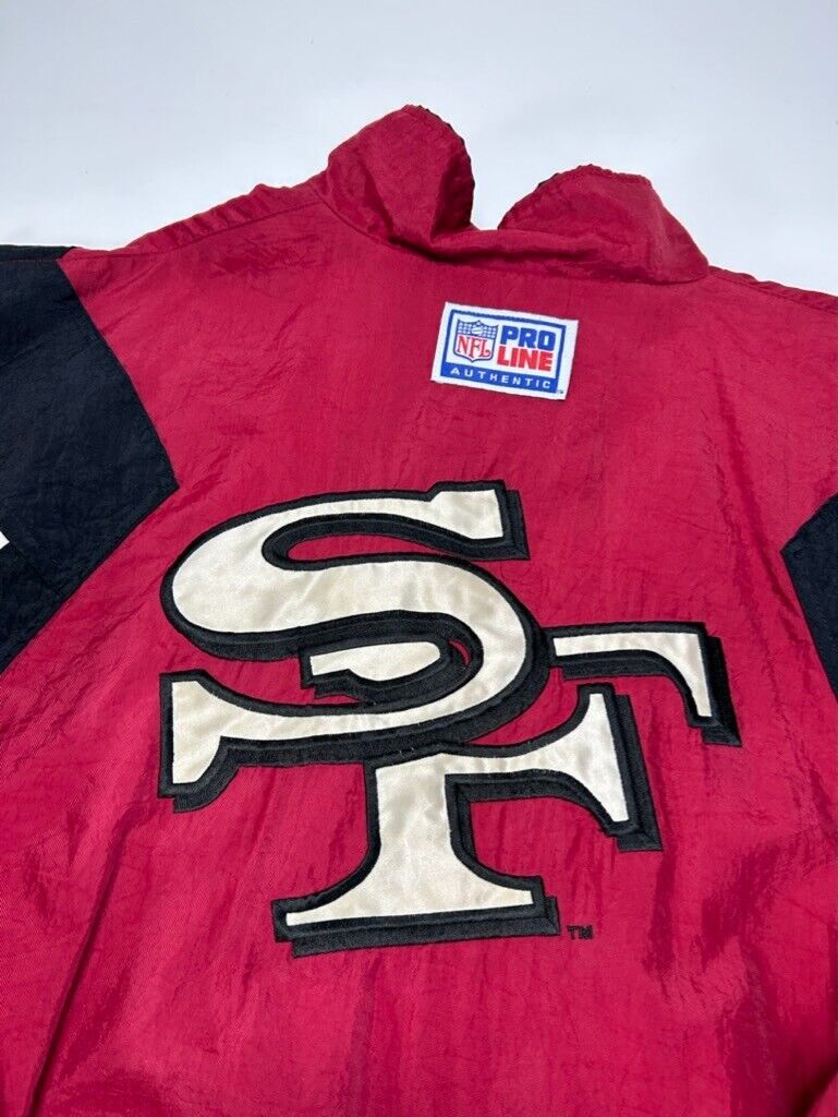 Vintage 1997 San Fransisco 49ers NFL Full Zip Nylon Windbreaker Jacket Size Large