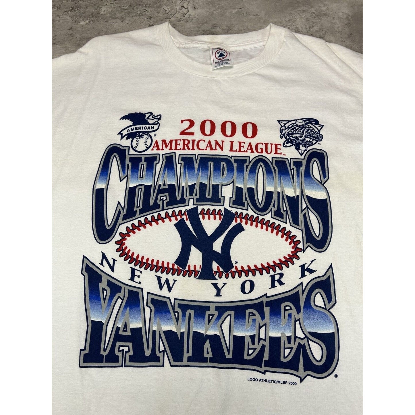 Vintage 2000 New York Yankees MLB AL Division Champs Graphic T-Shirt Size XL