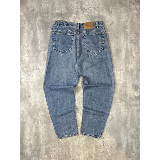 Vintage 90s Levis 550 Red Tab Light Wash Denim Pants Size 36 Blue