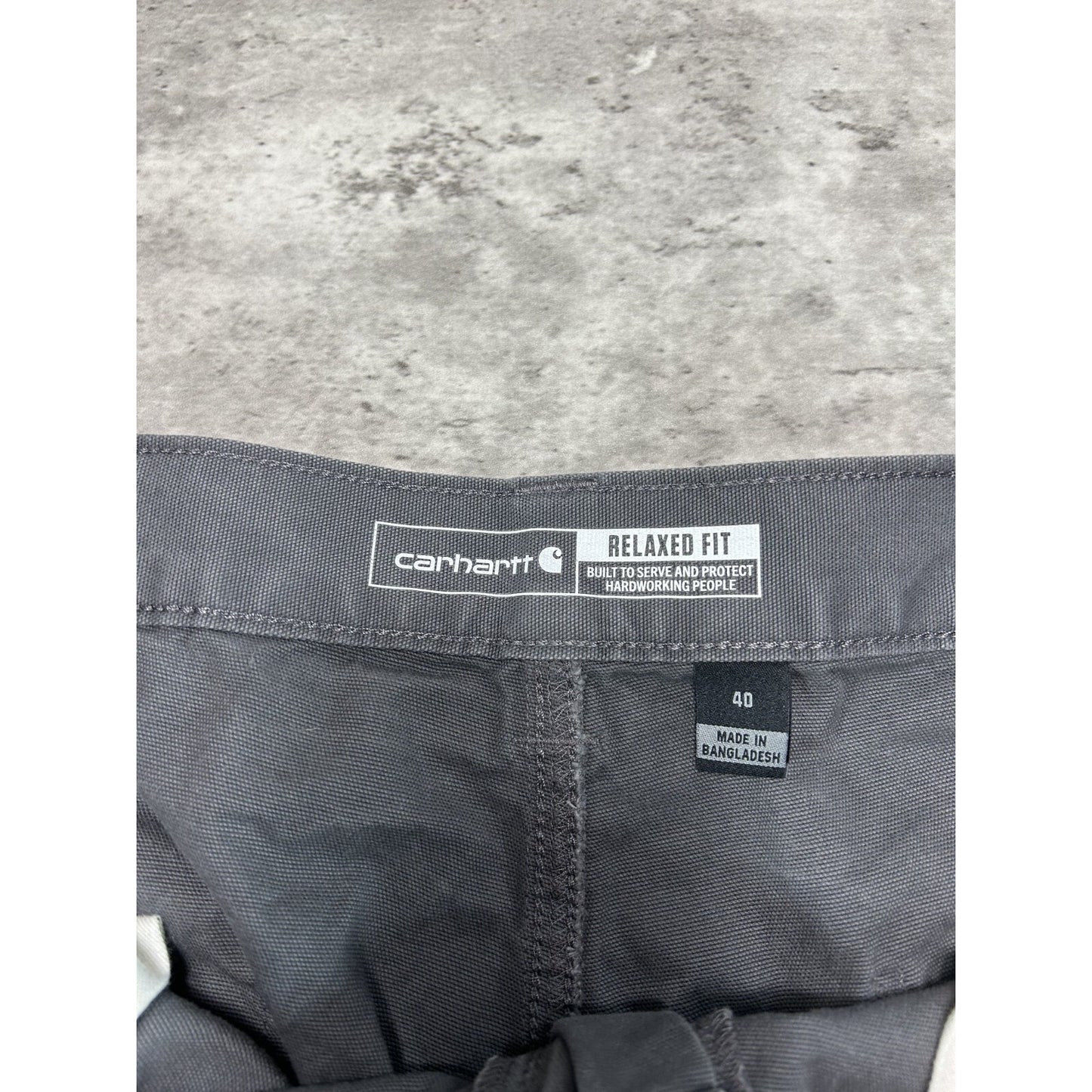 Carhartt Relaxed Fit Canvas Workwear Five Pocket Shorts Size 40 Gray