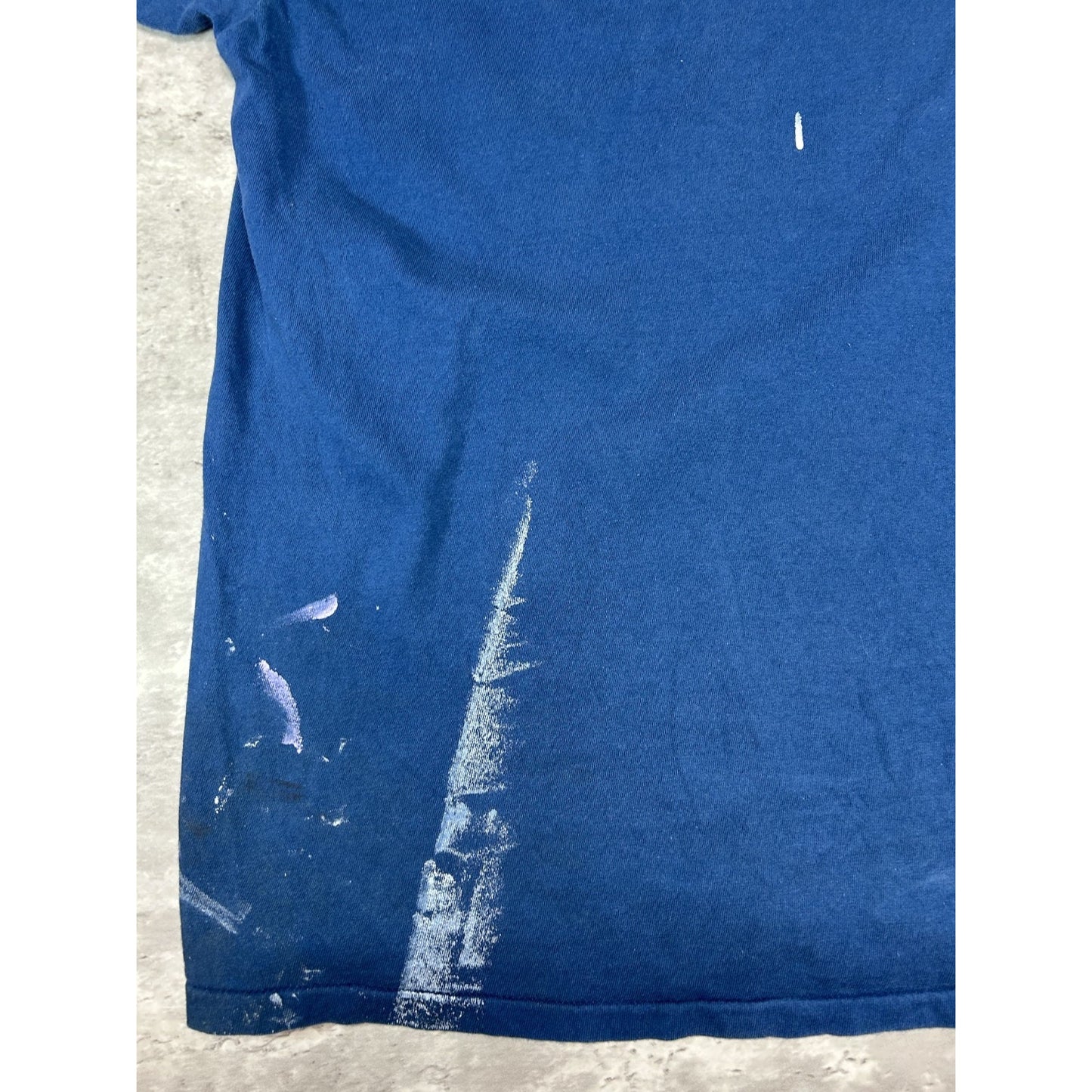 Vintage 90s Distressed Guess USA Graphic Logo T-Shirt Size 2XL Blue