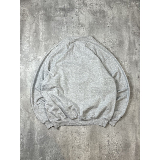 Vintage 90s Edmonton Oilers NHL Embroidered Spellout Sweatshirt Size XL Gray