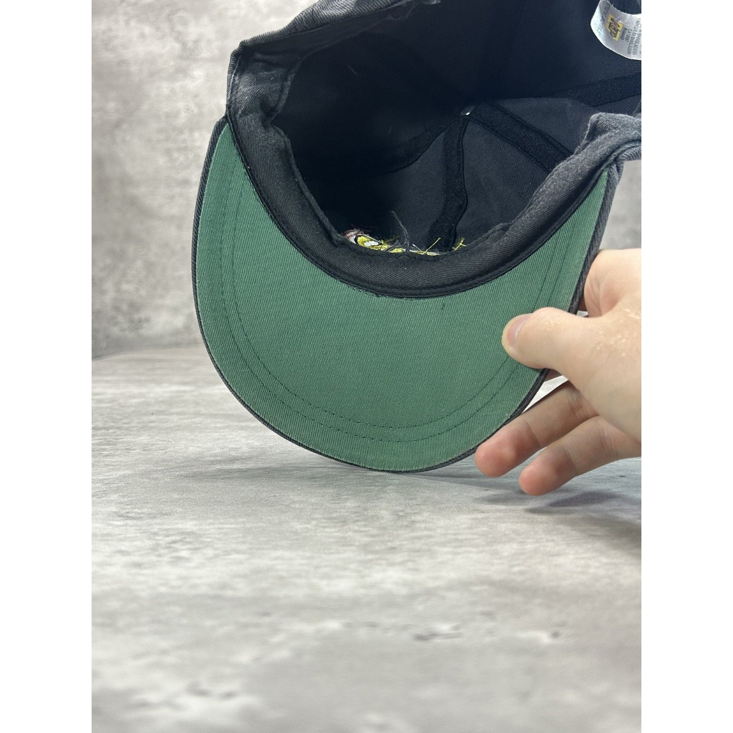 Vintage 90s Primo Tomato Sauce Embroidered Spellout Strapback Hat OSFA Black