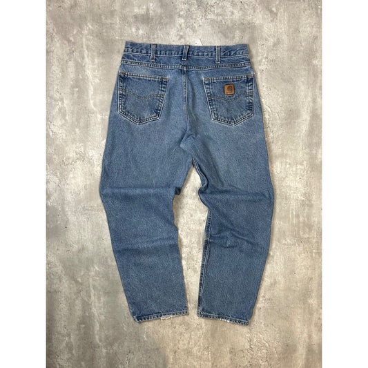 Vintage Carhartt Medium Wash Denim Workwear Pants Size 33