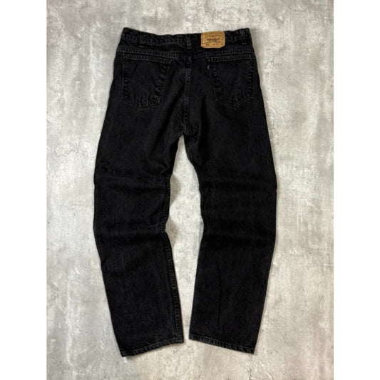 Vintage 90s Levis 505 Black Tab Black Denim Pants Size 36
