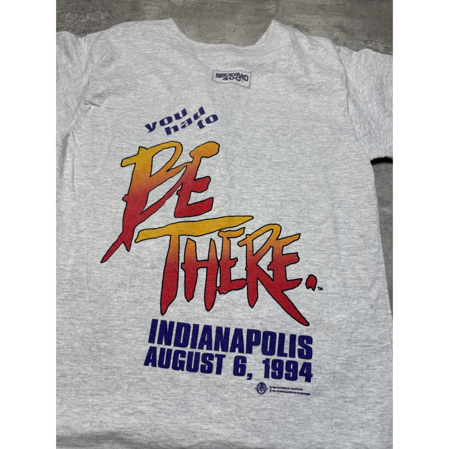 Vintage 1994 Brickyard 400 NASCAR You Had To Be There Baseball Jersey Size XL