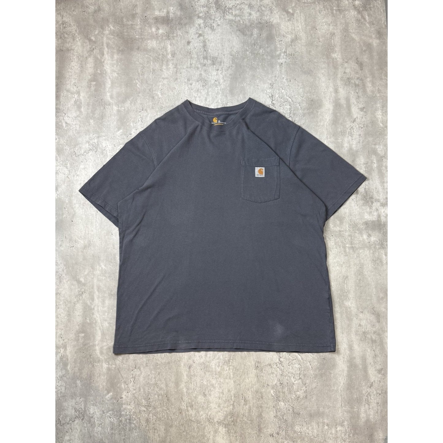 Carhartt Embroidered Patch Workwear Pocket T-Shirt Size XL Gray