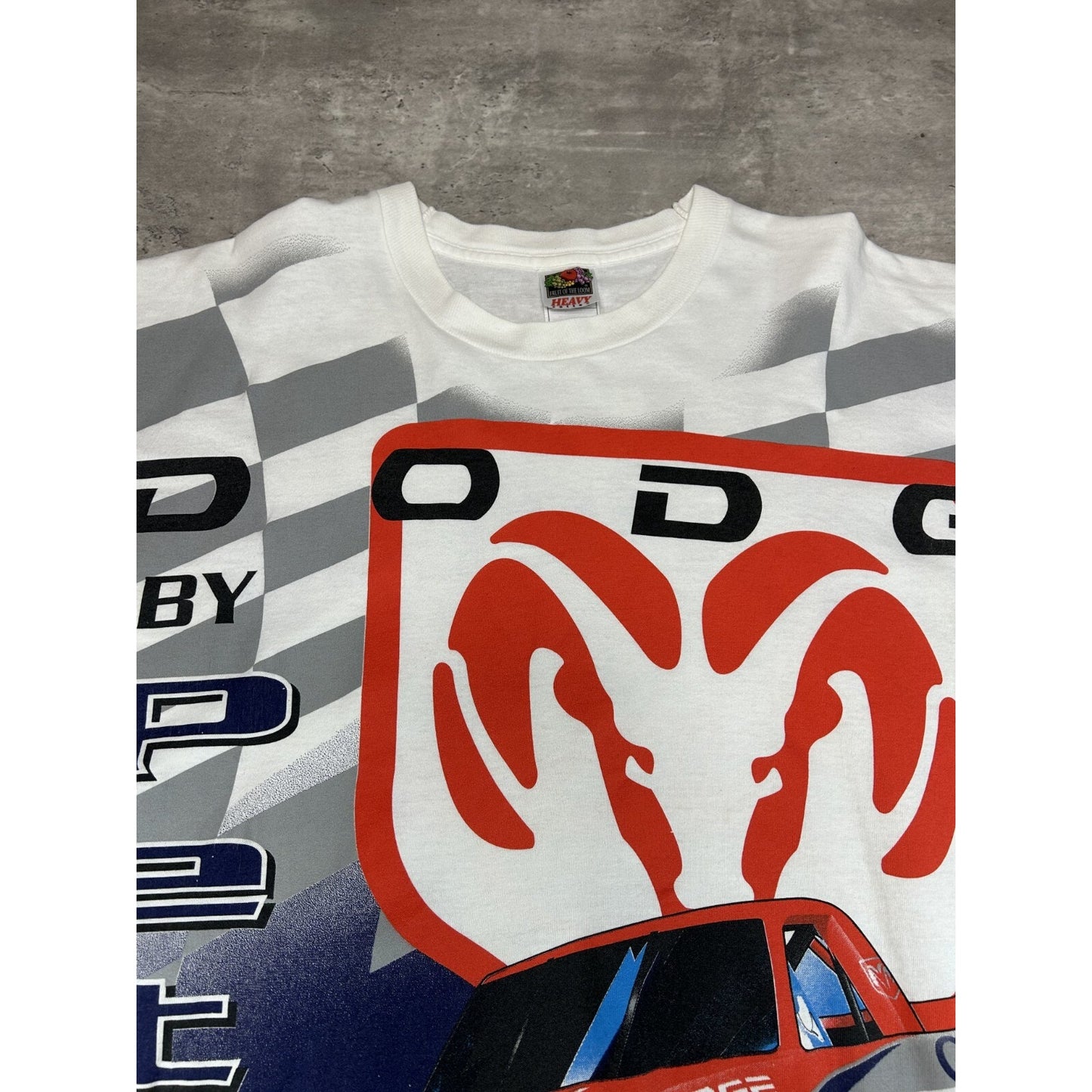 Vintage 90s Richard Petty #43 Dodge Racing Nascar AOP Graphic T-Shirt Size XXL