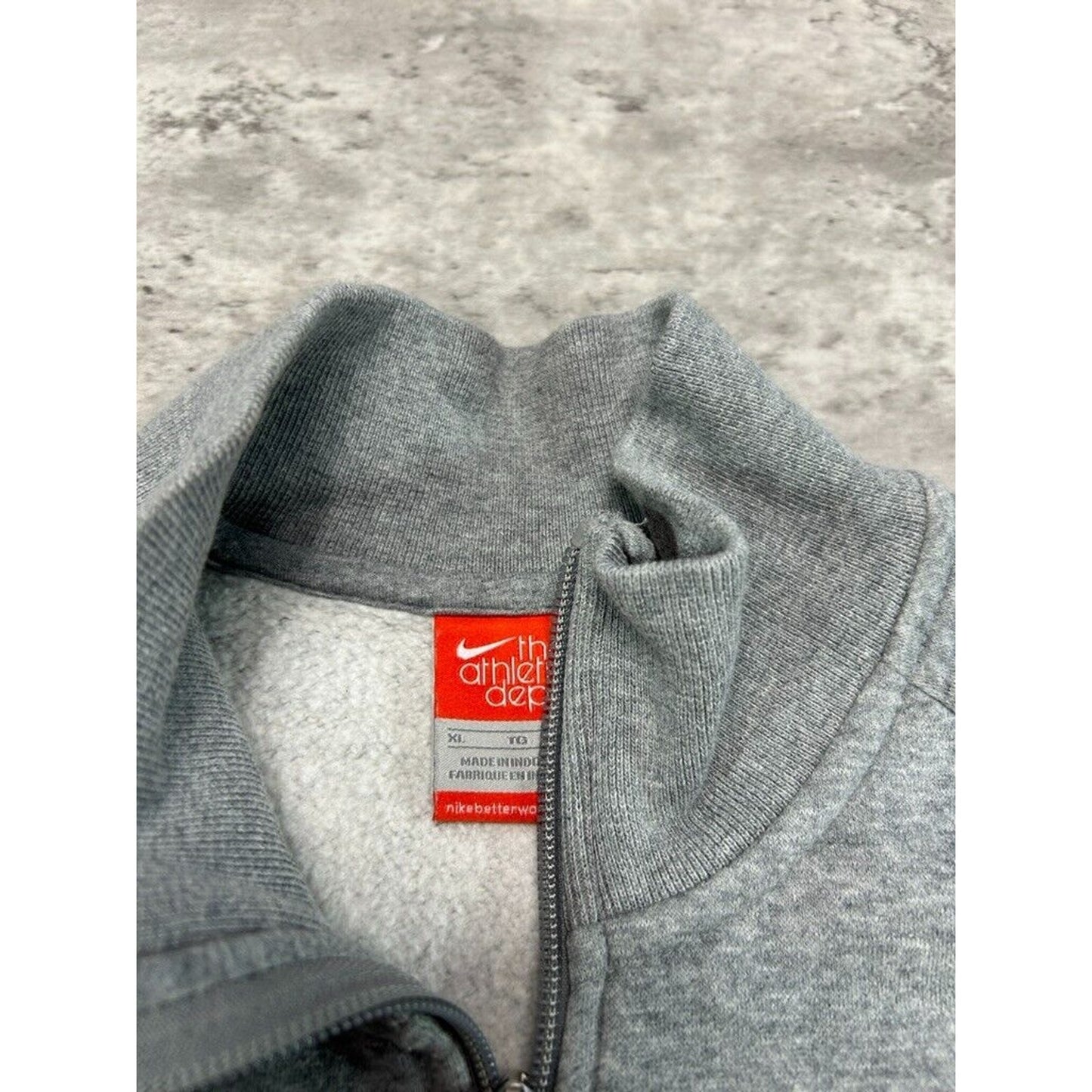 Vintage Womens Nike Embroidered Swoosh 1/2 Zip Pullover Sweatshirt Size XL Gray