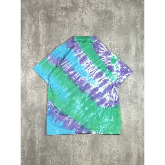 Vintage 1991 Moody Blues Tye Dye Graffiti Spellout Rock Music T-Shirt Size XL