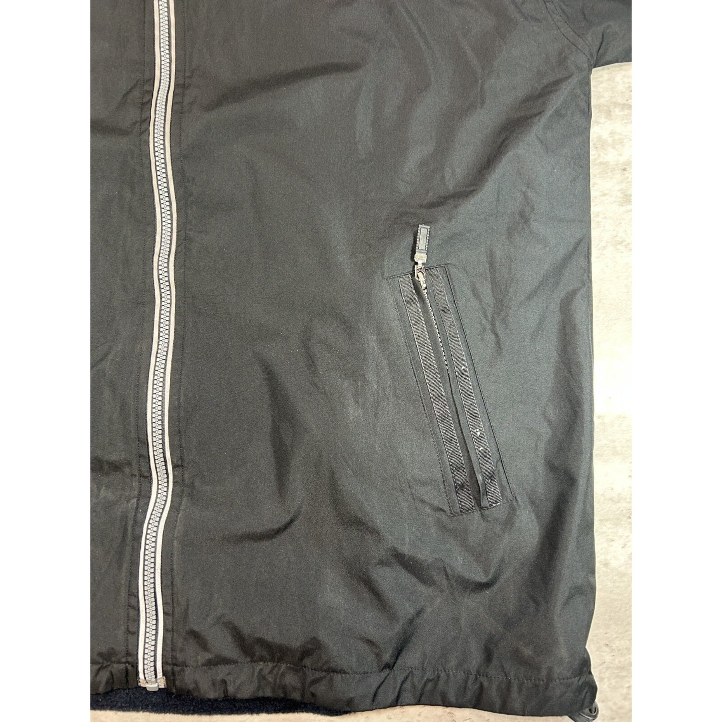 Vintage Y2K Fubu Embroidered Full Zip Hooded Nylon Long Jacket Size XXL