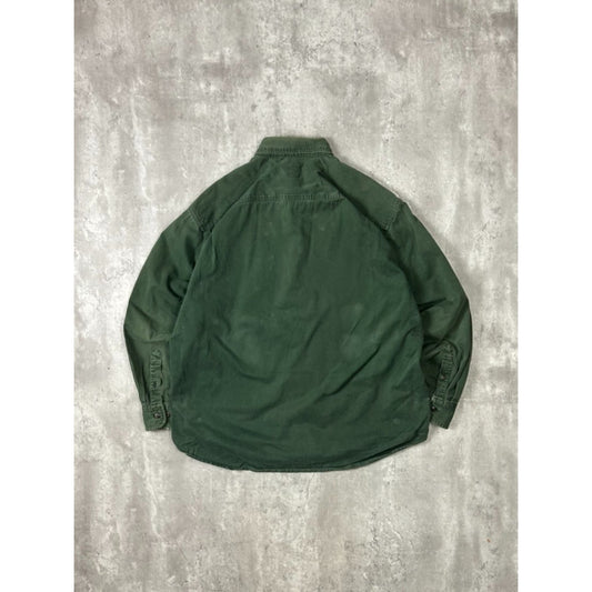 Vintage 90s Gap Single Pocket Long Sleeve Button Up Shirt Size XL Green