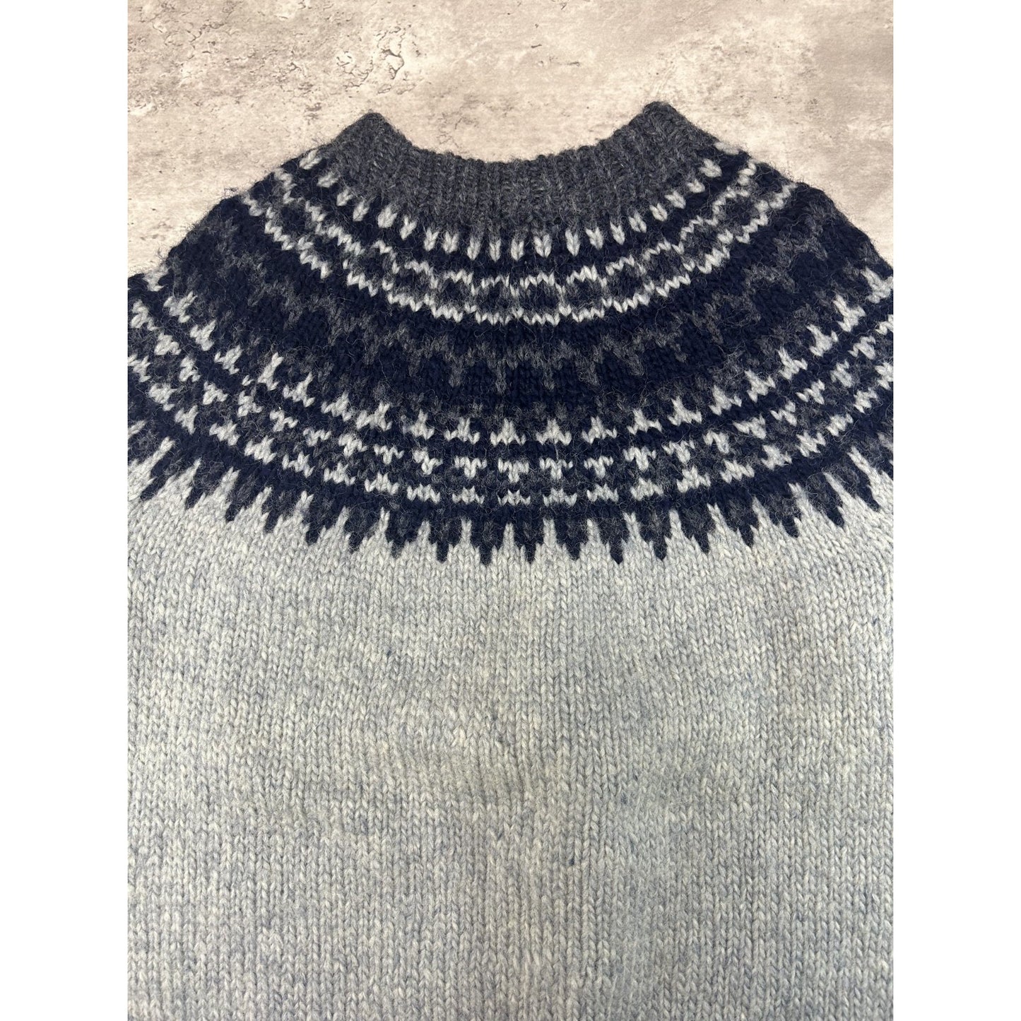 Vintage 80s/90s Two Tone Heavyweight Ribbed Pullover Knit Sweater Size Large