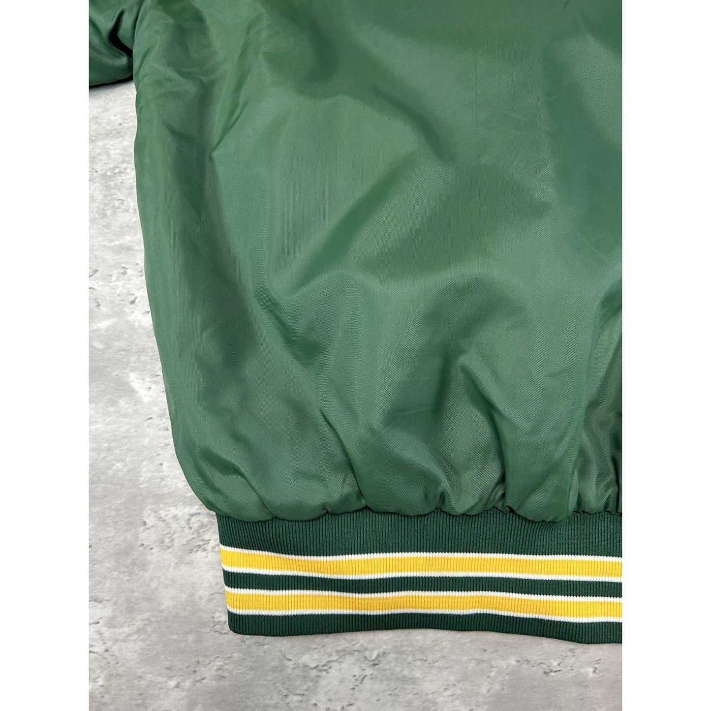 Vintage 80s Oswego Baseball Embroidered Nylon Bomber Jacket Size Medium