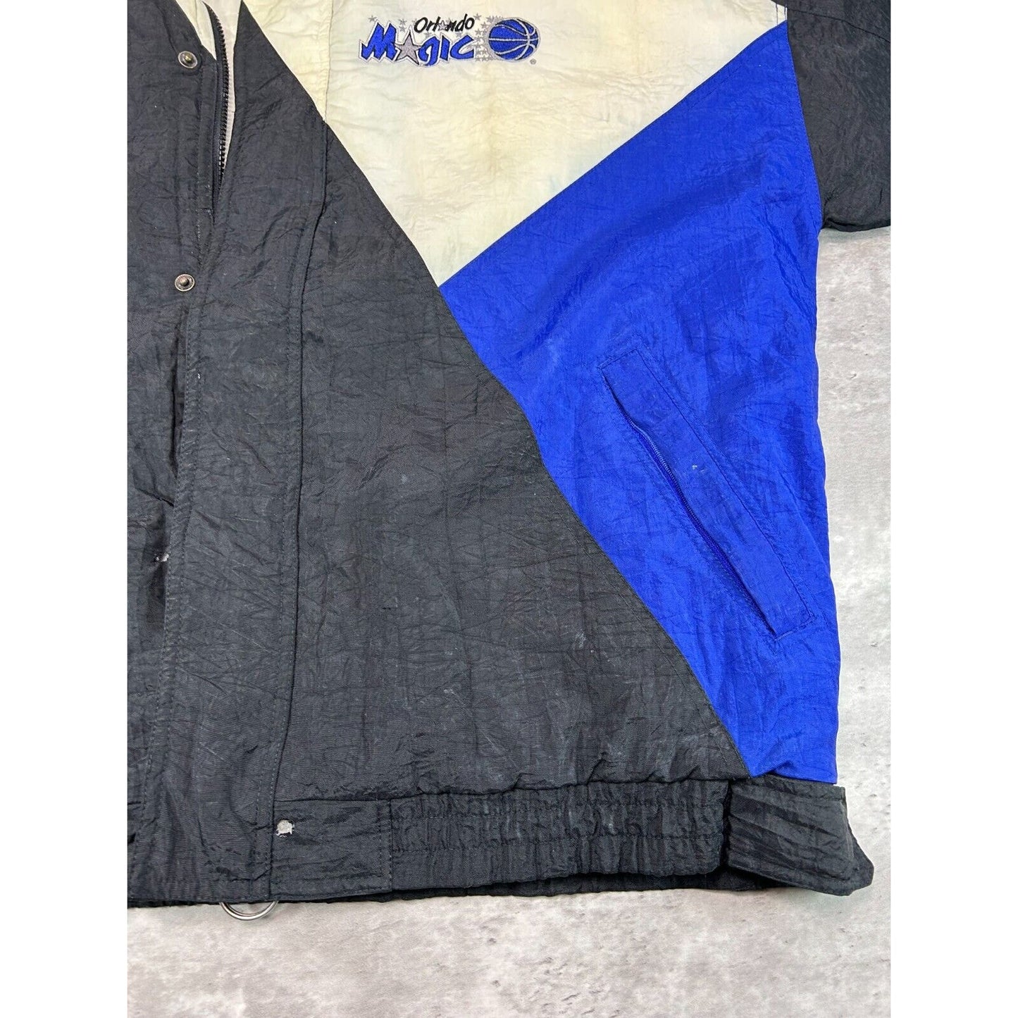 Vintage 90s Orlando Magic NBA Embroidered Full Zip Apex One Jacket Size Large