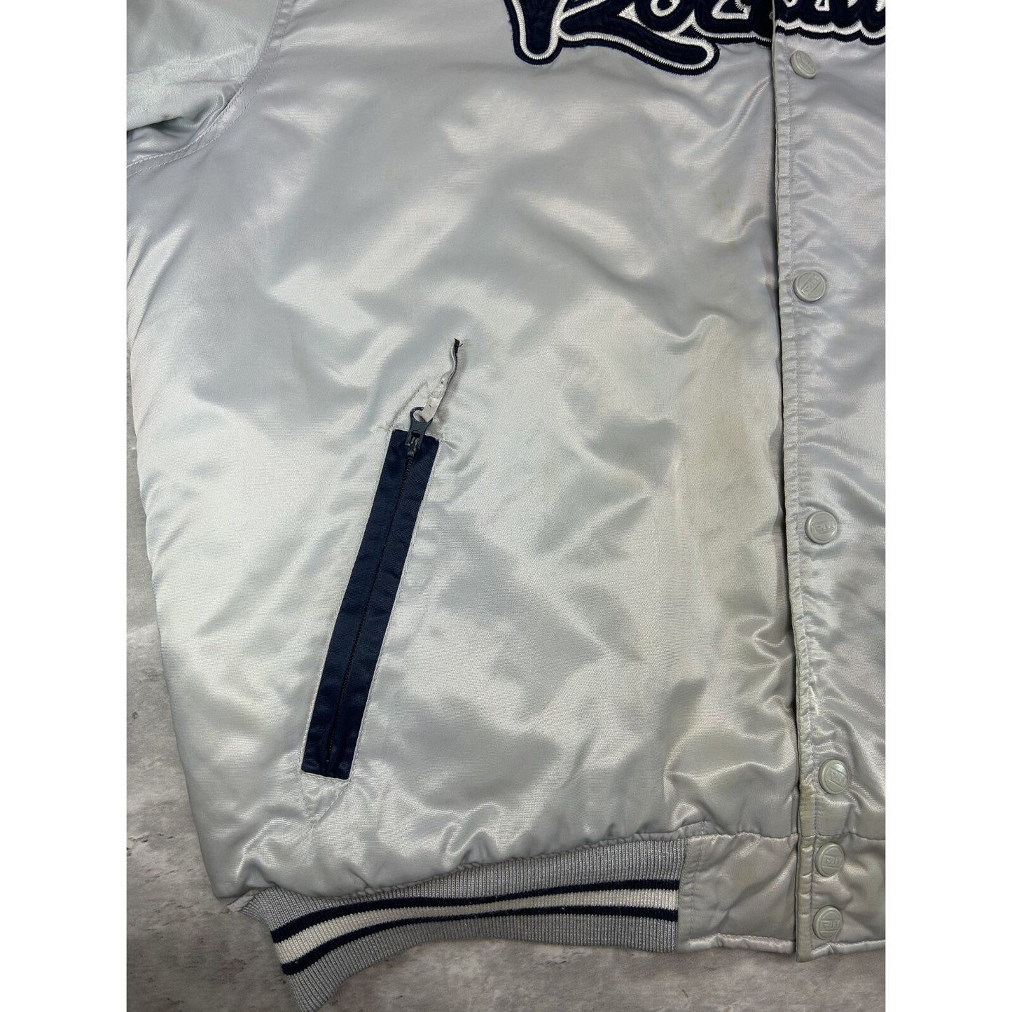 Vintage Y2K Rocawear Embroidered Spellout Nylon Bomber Jacket Size XL