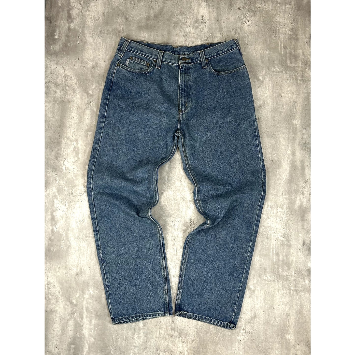 Carhartt Relaxed Fit Medium Wash Denim Workwear Pants Size 40