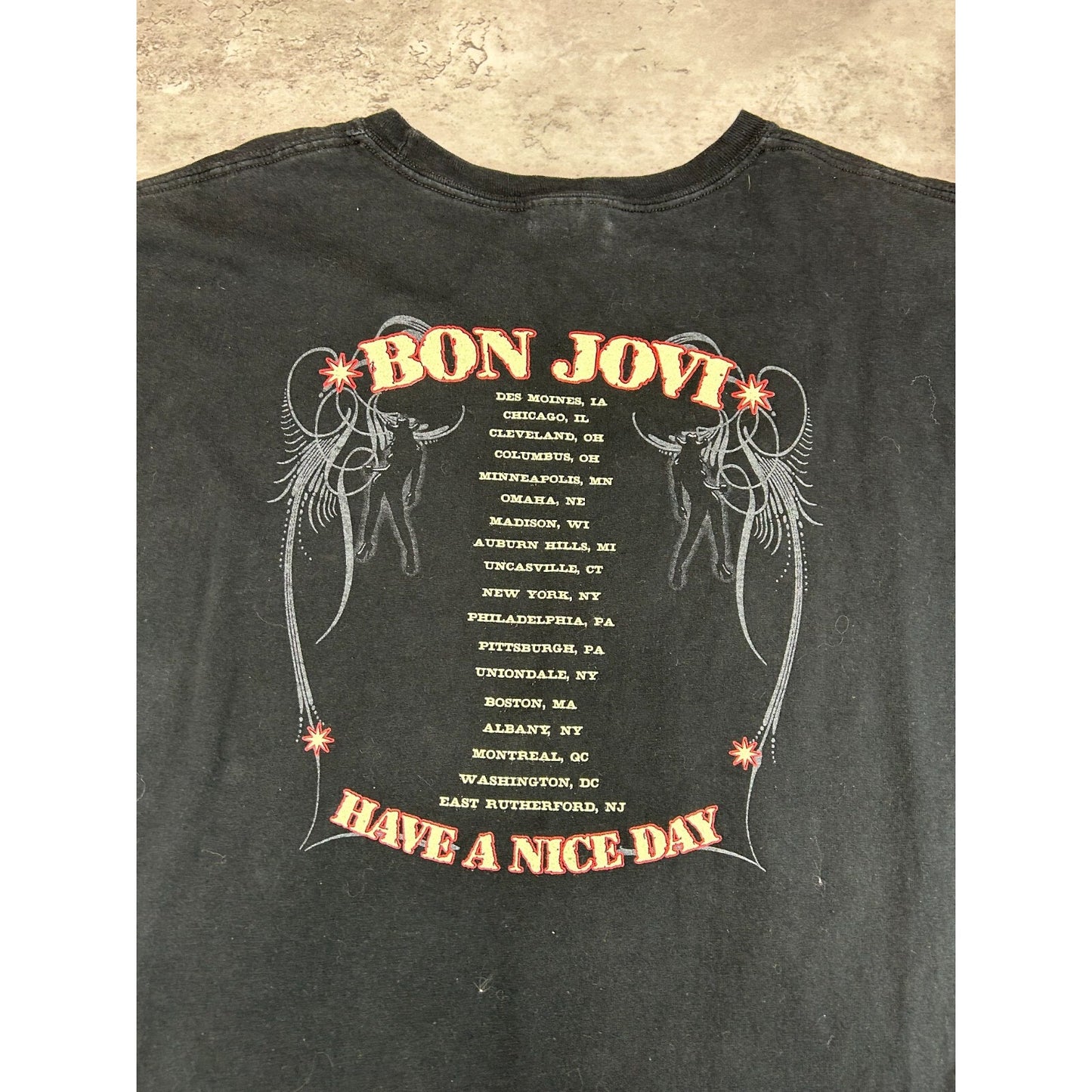Vintage 2005 Bon Jovi Have A Nice Day Rock Music Tour Band T-Shirt Size XXL