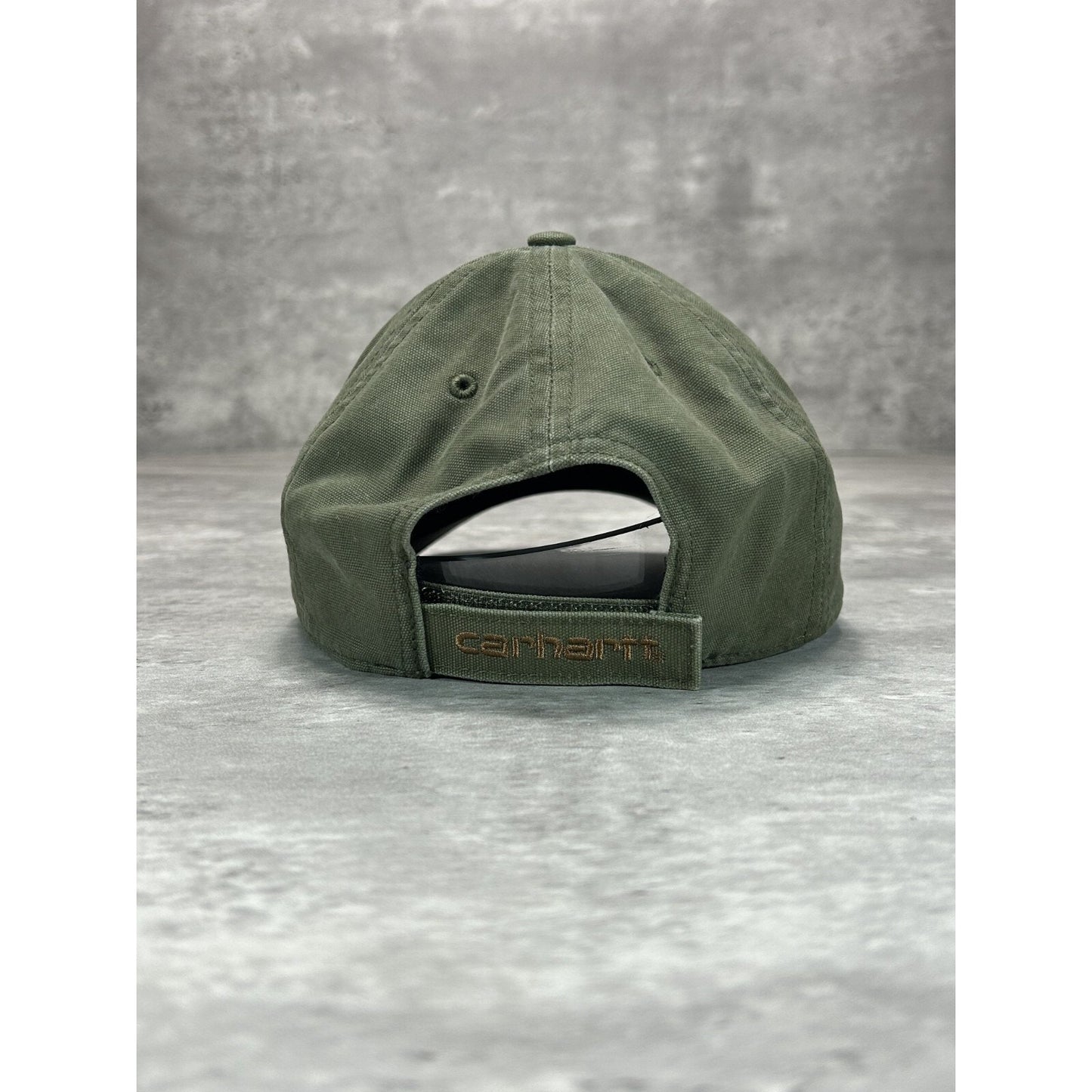 Vintage Carhartt Canvas Workwear Embroidered Patch Strapback Hat OSFA