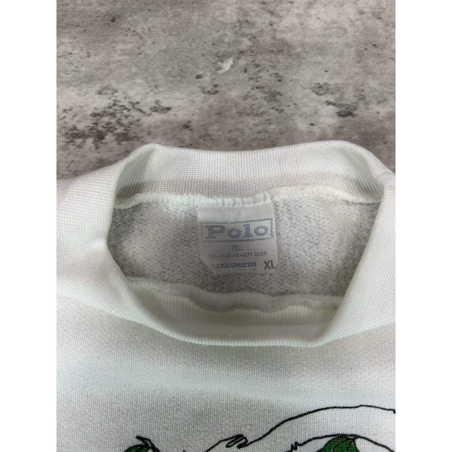 Vintage 90s Polo Australia Cartoon Koala Animal Graphic Sweatshirt Size XL