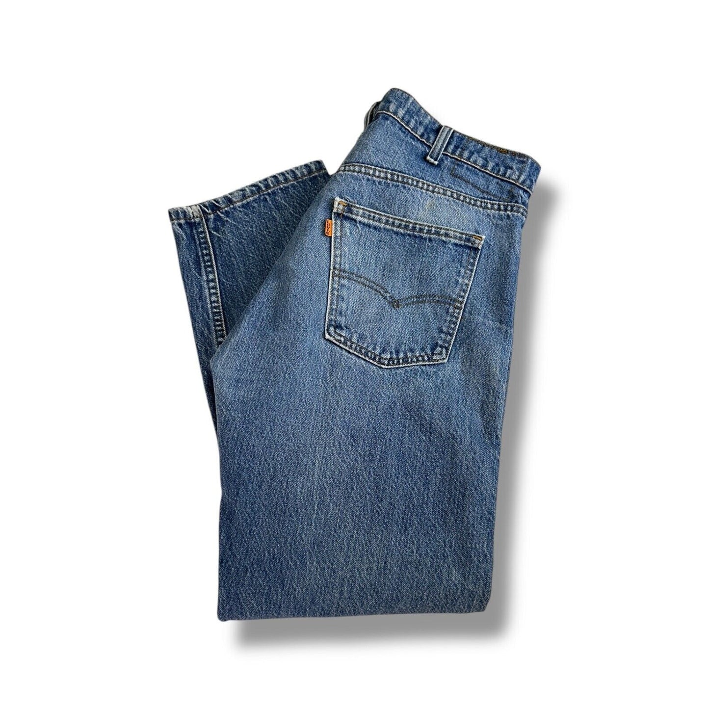 Vintage 80s/90s Levis Orange Tab Dark Wash Denim Pants Size 34