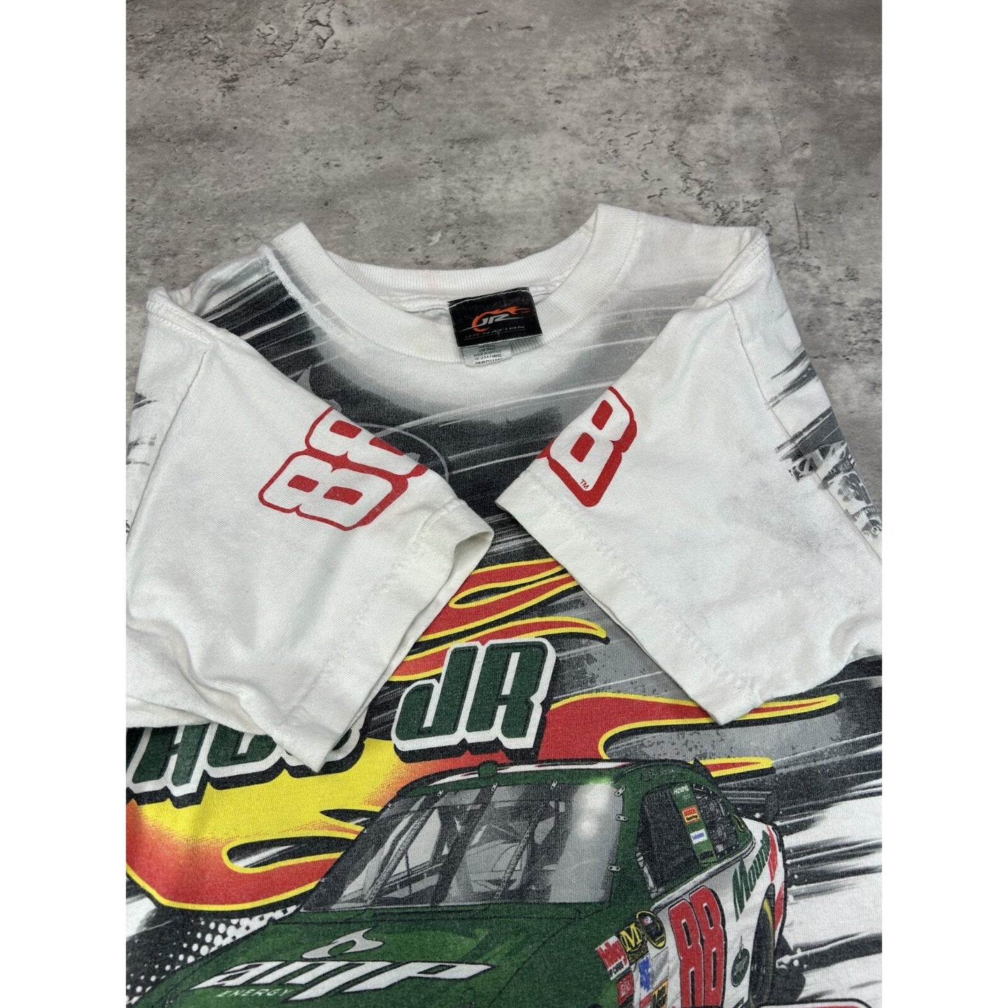 VTG Dale Earnhardt Jr Amp Racing Nascar All Over Print T-Shirt Sz YOUTH Medium