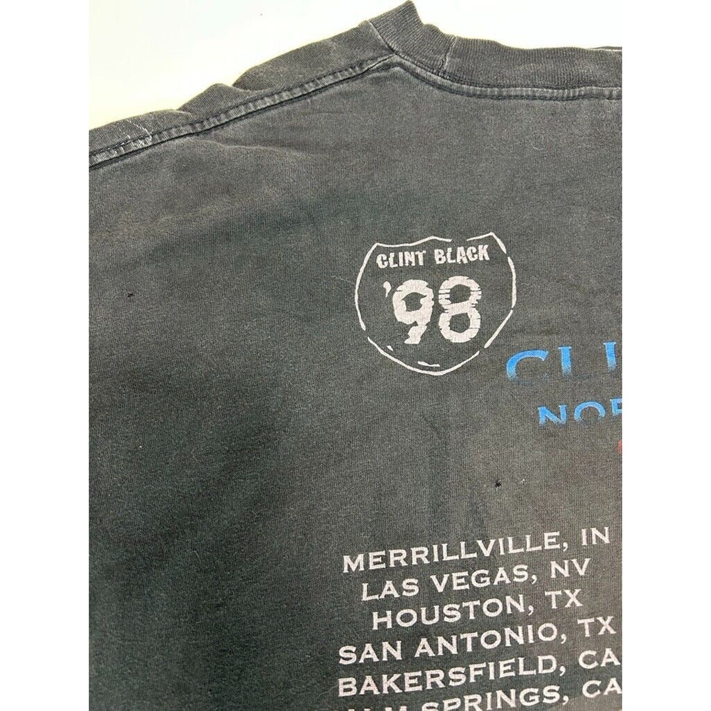Vintage 1998 Clint Black North American Country Music Tour T-Shirt Size XL