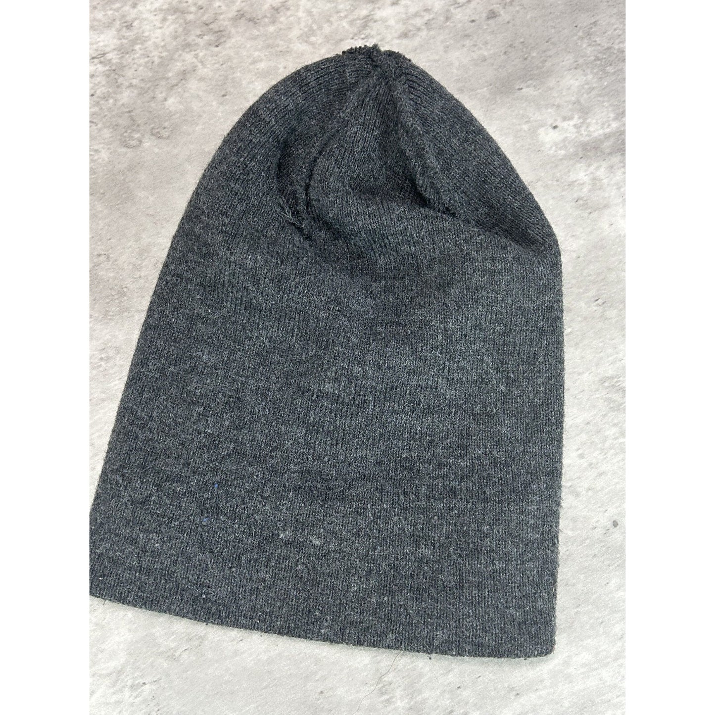 Vintage Carhartt Workwear Embroidered Patch Beanie Hat OSFA Gray YOUTH