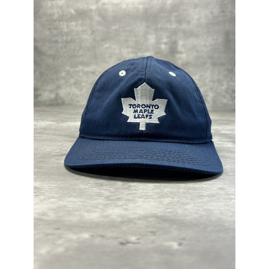 Vintage 90s Toronto Maple Leafs NHL Embroidered Logo Hockey Snapback Hat OSFA