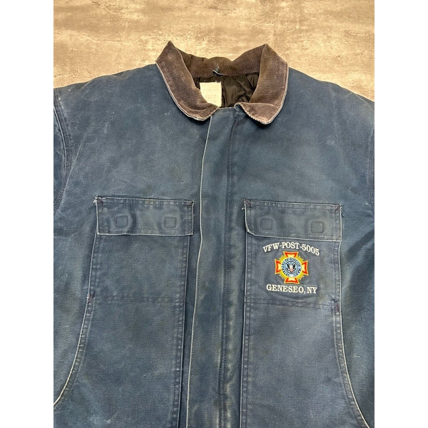 Vintage Carhartt Insulated Canvas Workwear Arctic Jacket Size XXL Blue