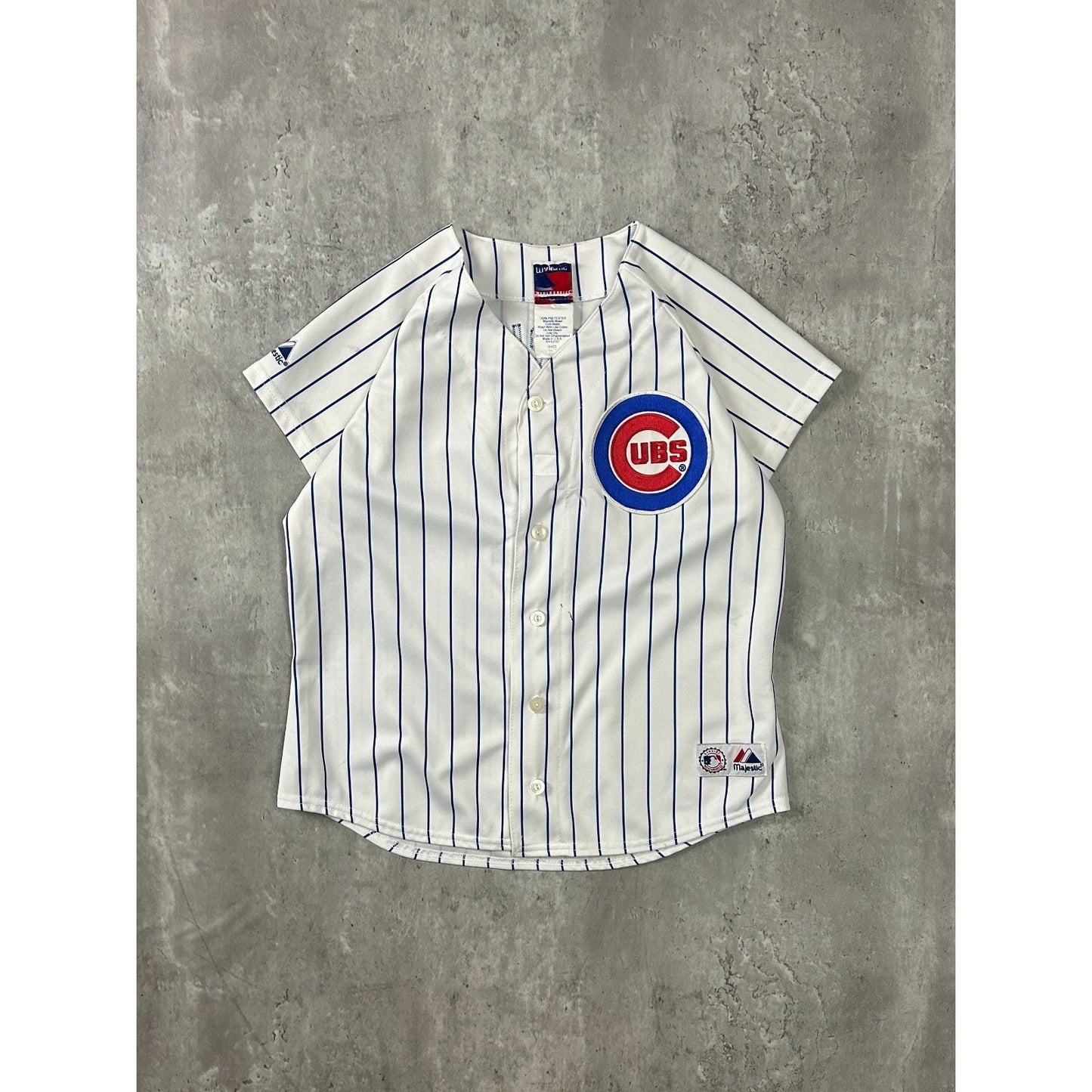 Vintage Ryan Theriot #2 Chicago Cubs MLB Pinstripe Stitched Jersey Size Small