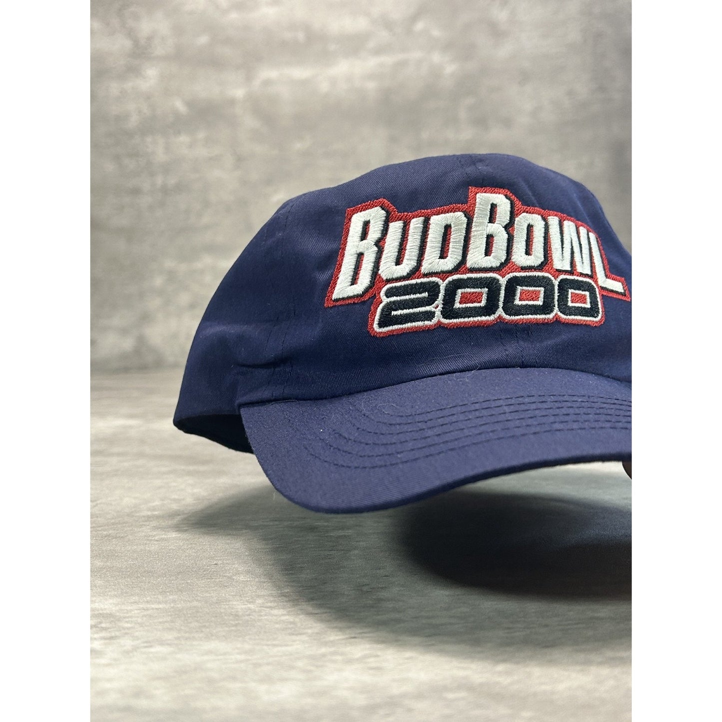 Vintage Bud Bowl 2000 Embroidered Spellout Football Snapback Hat OSFA