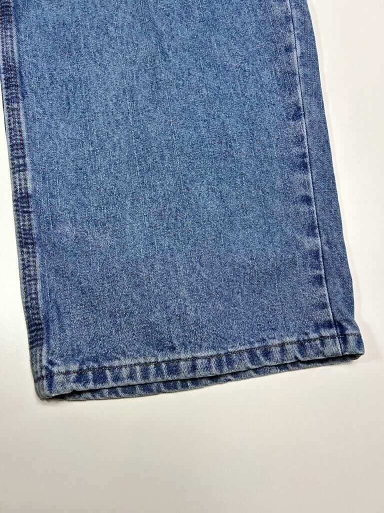 Vintage Wrangler Jeans Medium Wash Denim Workwear Carpenter Pants Size 35