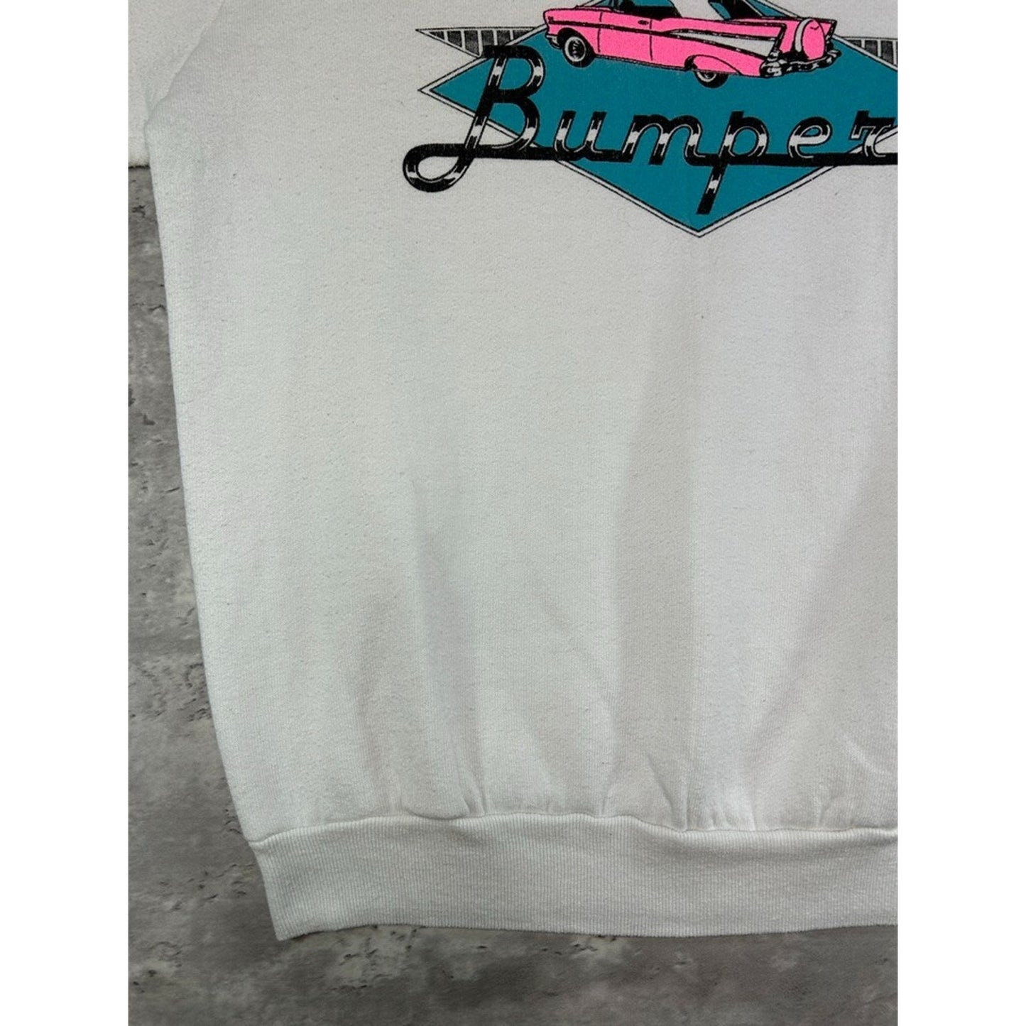 Vintage 80s/90s Bumpers Classic Car Graphic Pullover Sweatshirt Size Medium