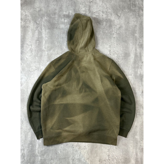 Vintage Carhartt Distressed Embroidered Patch Pullover Hooded Sweatshirt Size XL