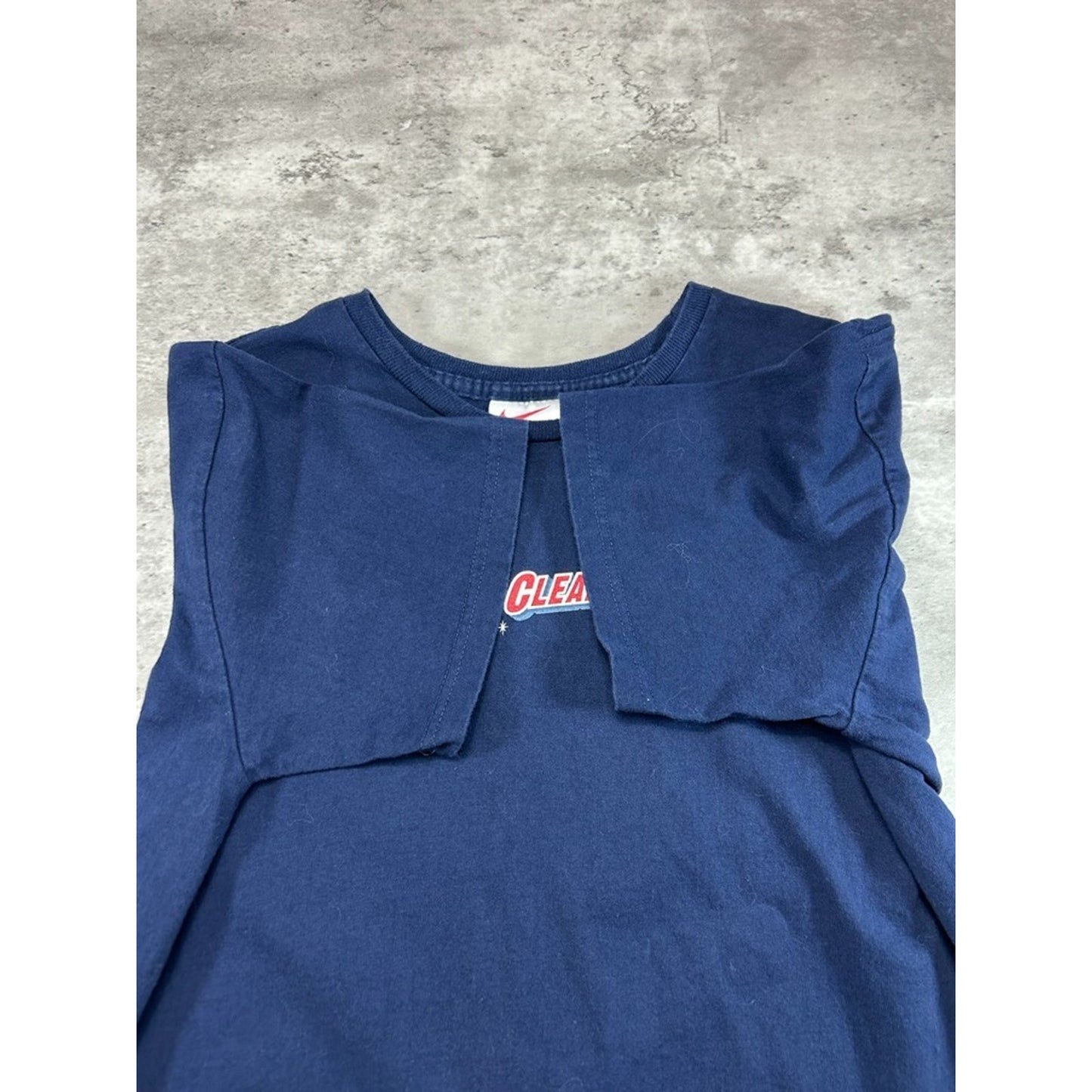 Vintage 90s Nike Womens Basketball She Keeps A Clean House T-Shirt Size XL Blue