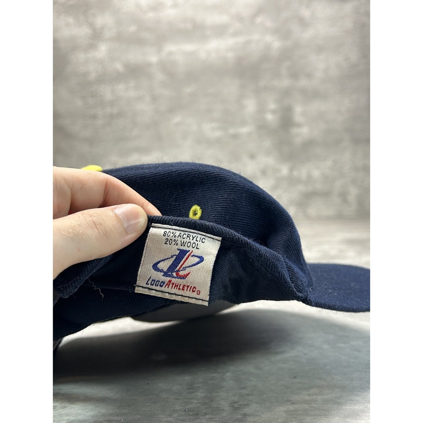 Vintage 90s United States Navy Embroidered Spellout Snapback Hat OSFA
