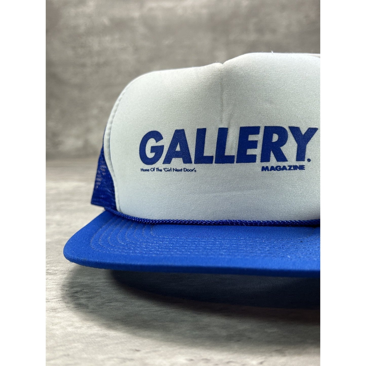 Vintage 80s Gallery Magazine Graphic Spellout Trucker Snapback Hat OSFA