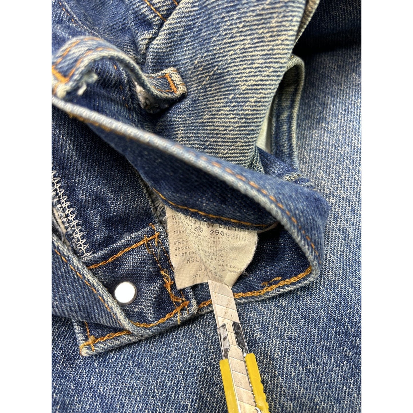 Vintage Dickies Dark Wash Denim Workwear Pants Size 33 Blue