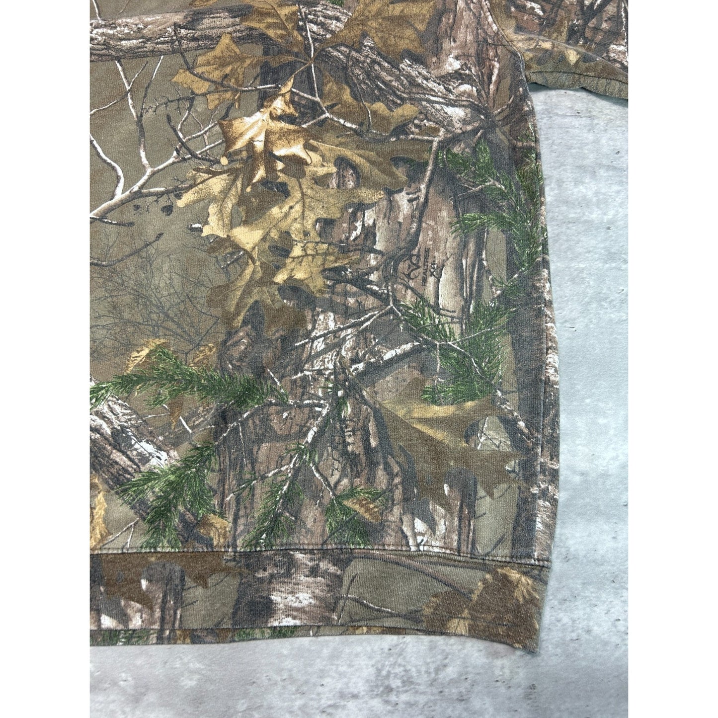 Realtree Xtra Hunting Camo Pullover Hooded Sweatshirt Size XL Brown