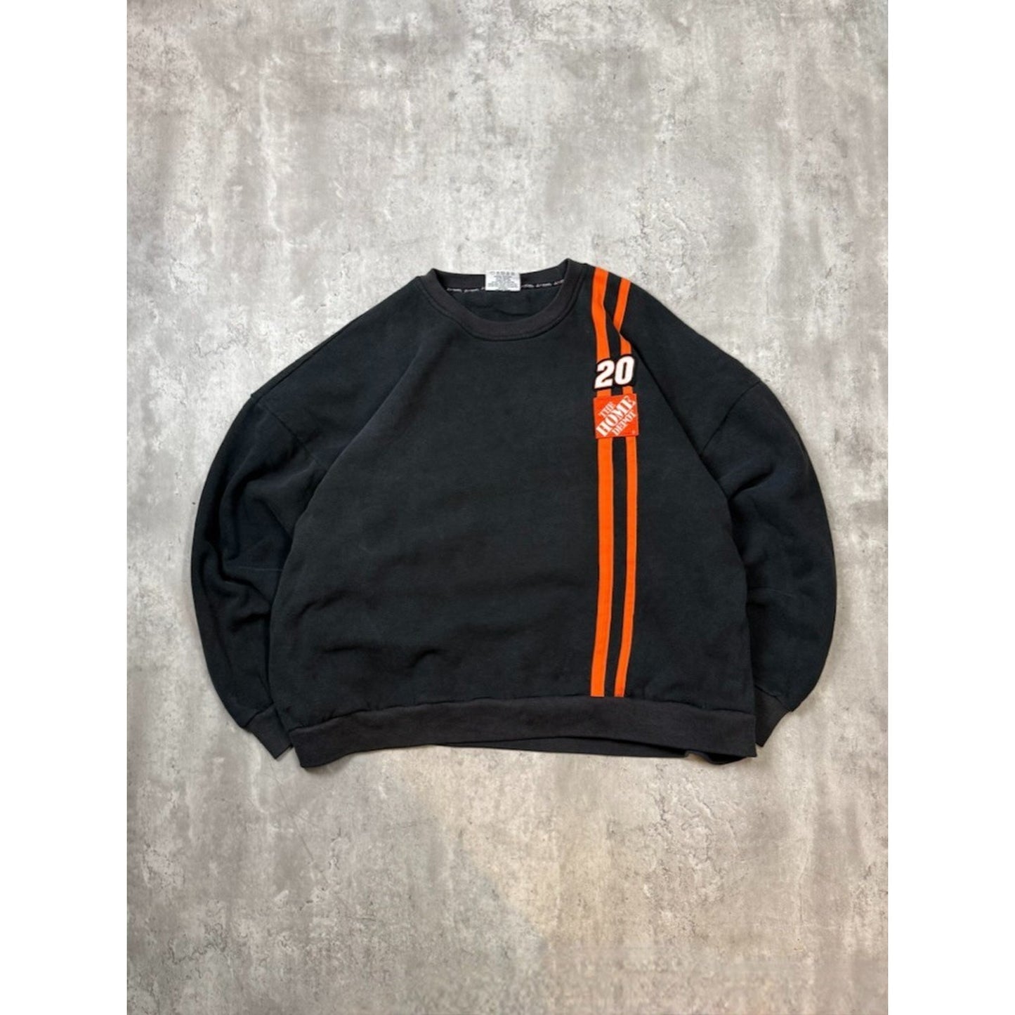 Vintage TOny Stewart #20 Home Depot Racing Nascar Embroidered Sweatshirt Sz 3XL
