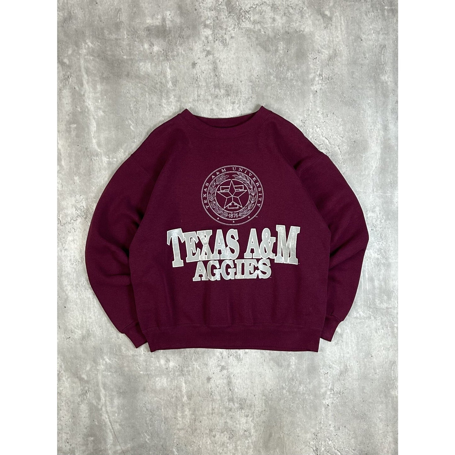 Vintage 90s Texas A&M Aggies NCAA Collegiate Spellout Sweatshirt Size Medium