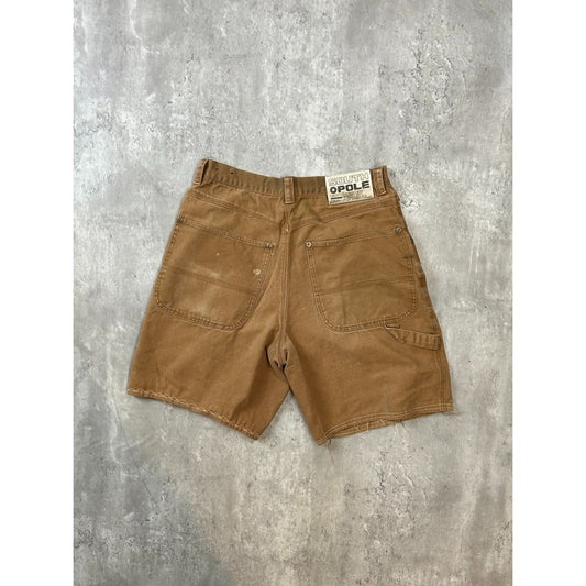 Vintage Y2K South Pole Canvas Workwear Style Carpenter Shorts Size 31